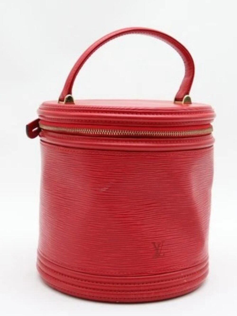 Louis Vuitton Epi Leather Cannes Vanity Bag 7" x 7" x 7" - Red